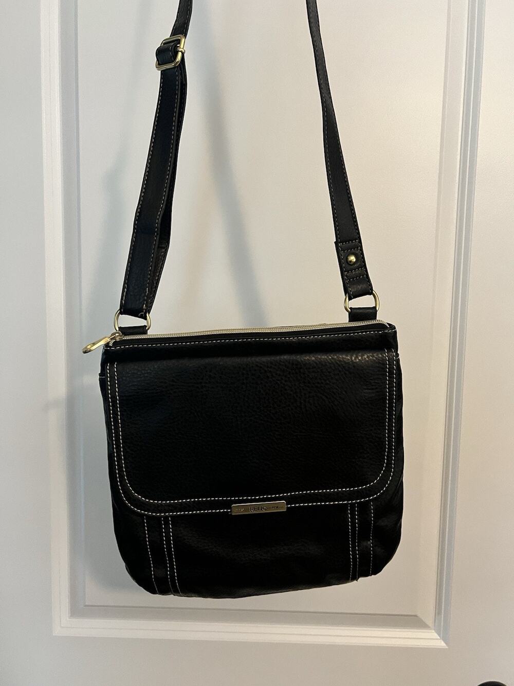 Relic Handbag For Women Black Long Strap With Pockets